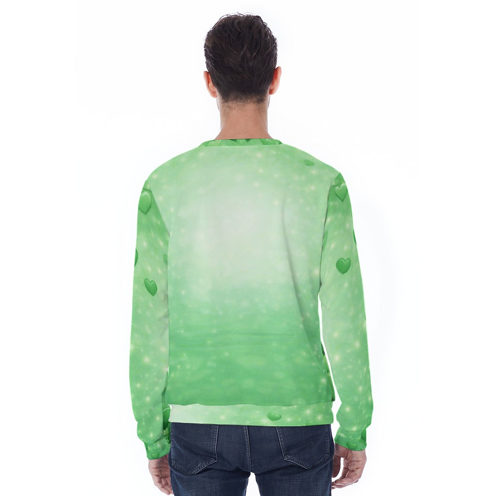 Thumbnail: Beary Loved Green Men's Sweatshirt