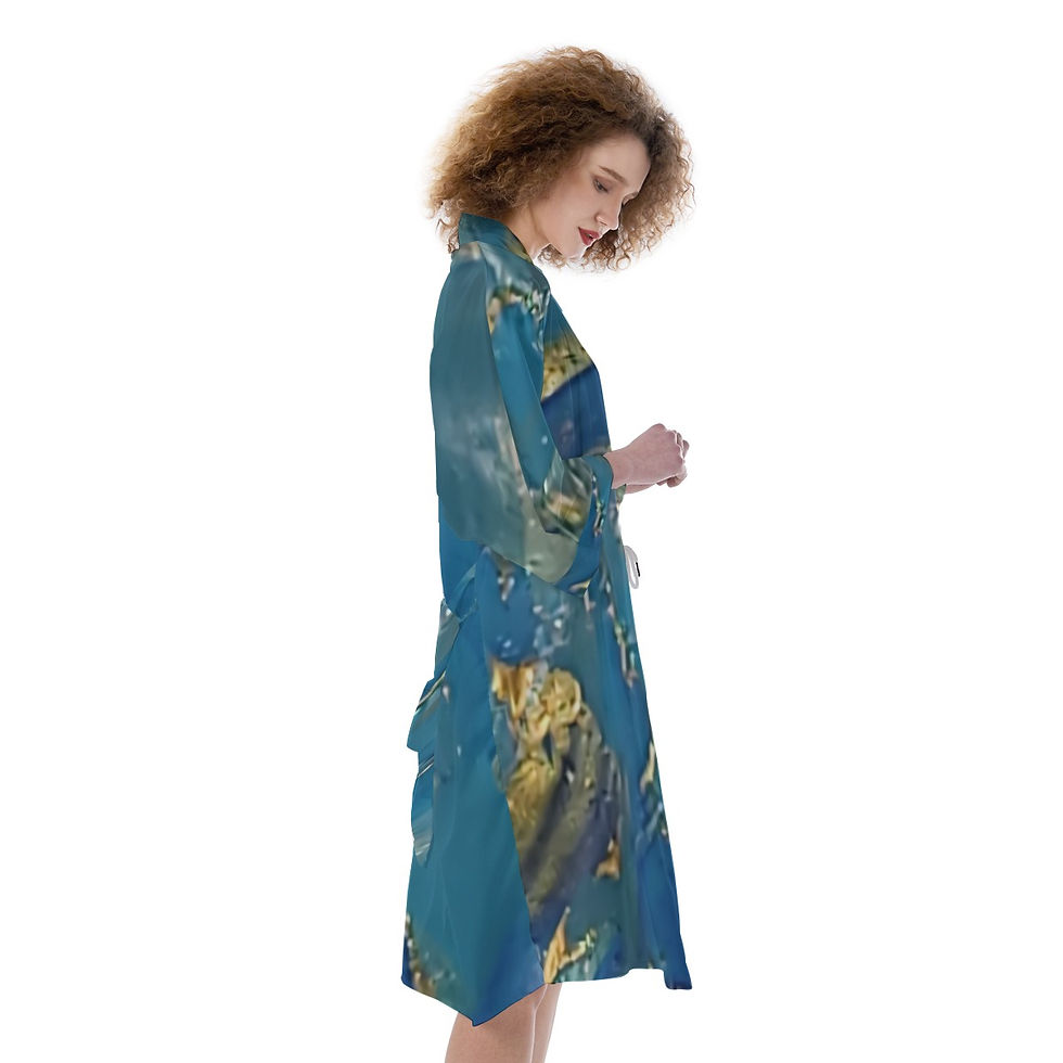 Thumbnail: Morning Light Women's Satin Kimono Robe