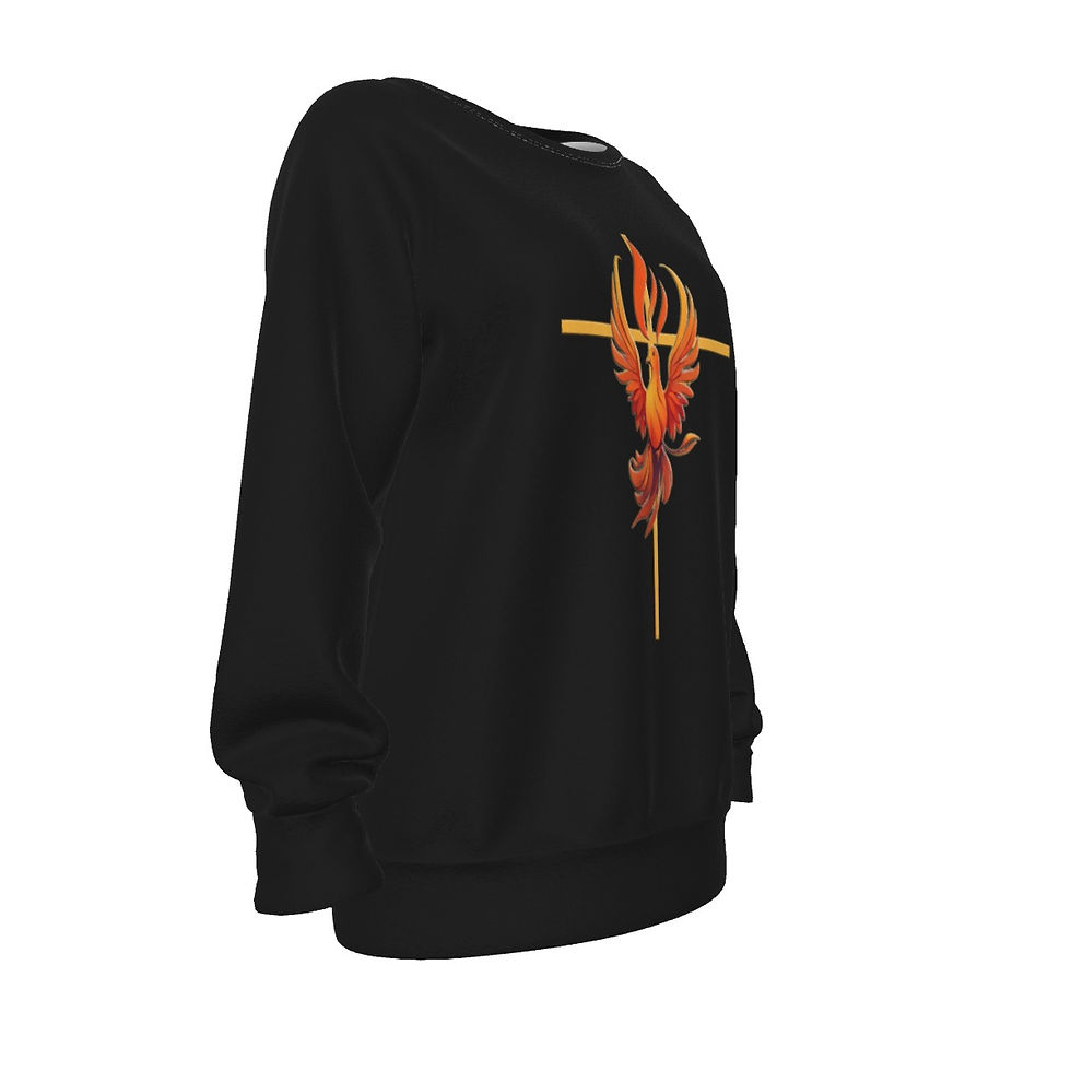 Thumbnail: Holy Ghost Fire in black Women's Raglan Sleeve Sweatshirt
