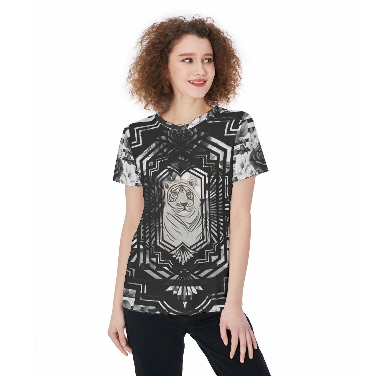 Melinda's White Tiger Women's T-Shirt