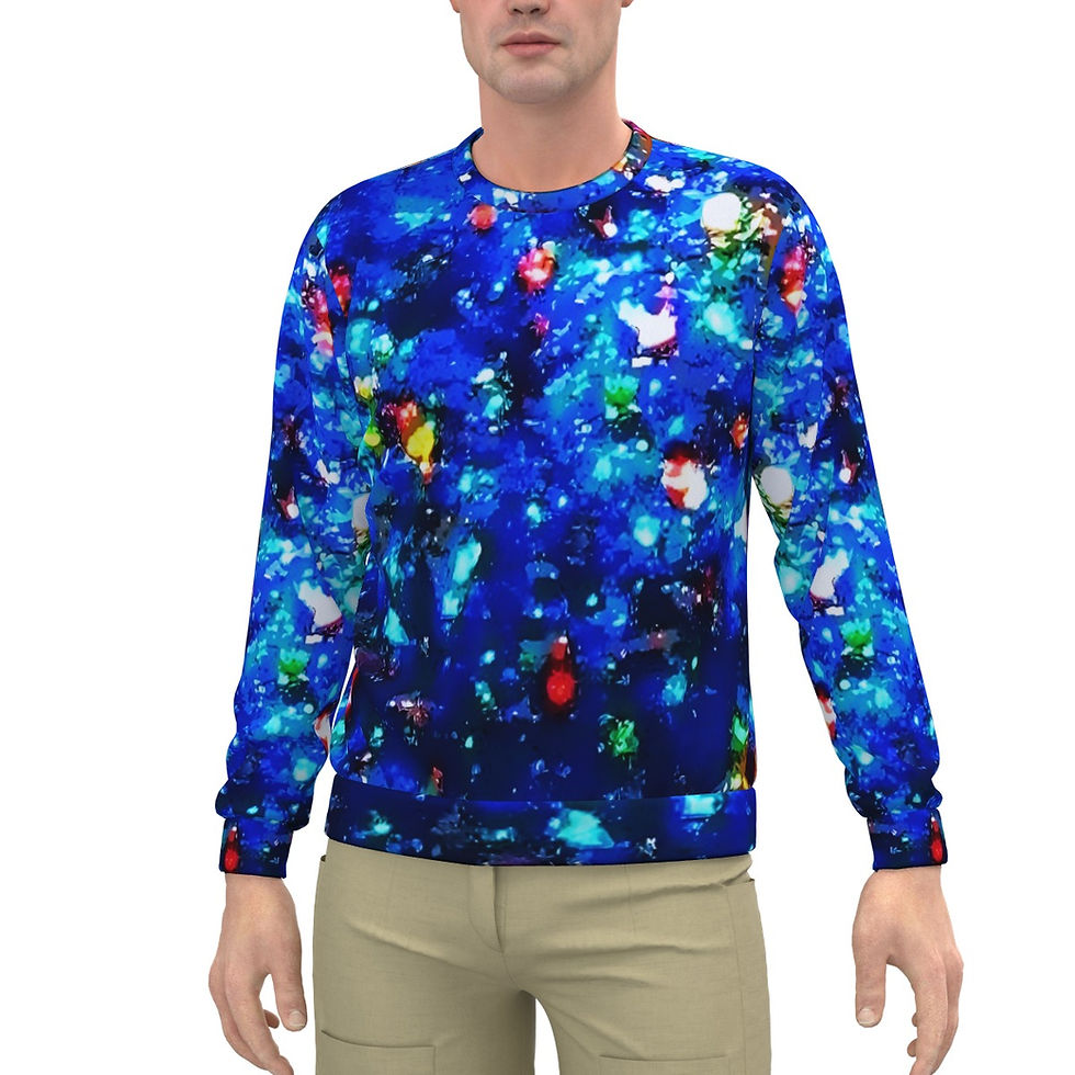 Melidna's Blue Sparkle Men's Sweatshirt