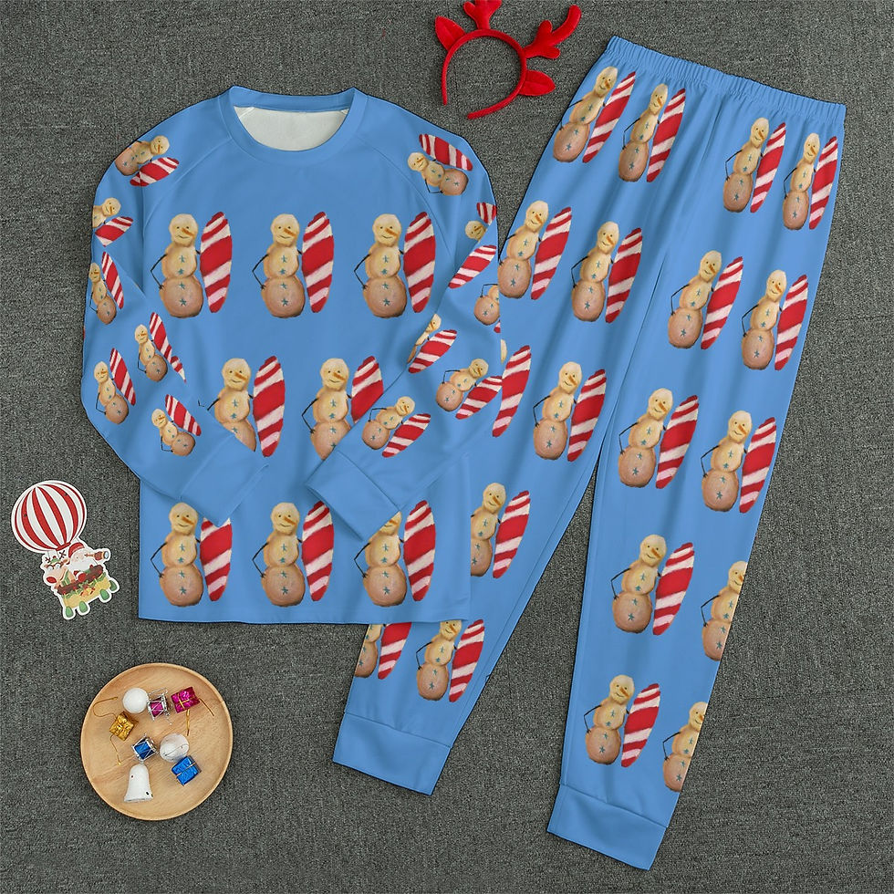 Melinda's "Snowman With Surfboard" Unisex