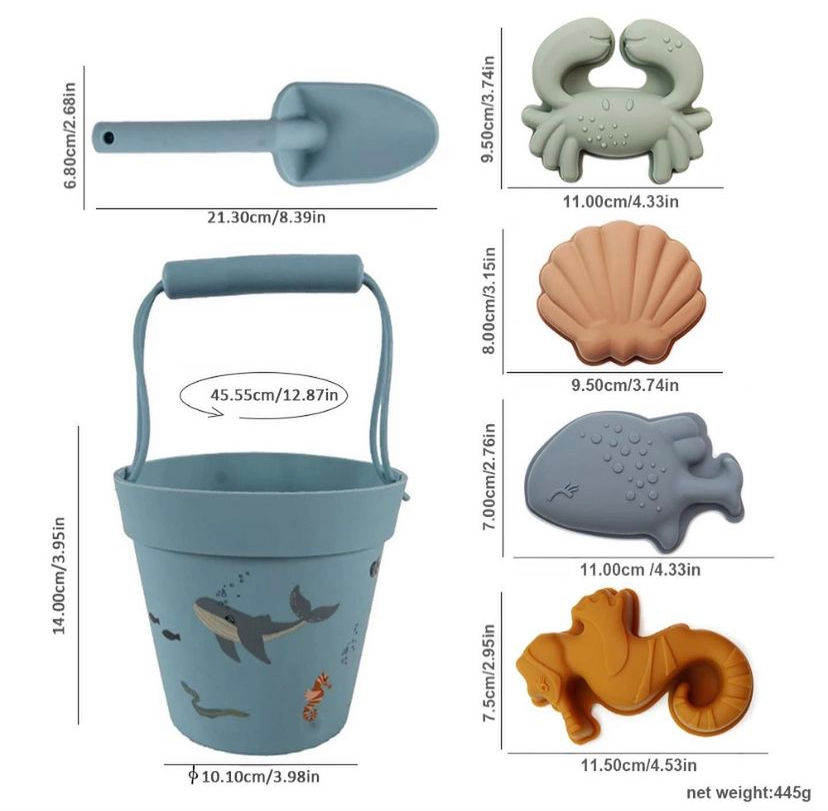 Thumbnail: Silicone Beach/Bath Buckets and Toy sets 