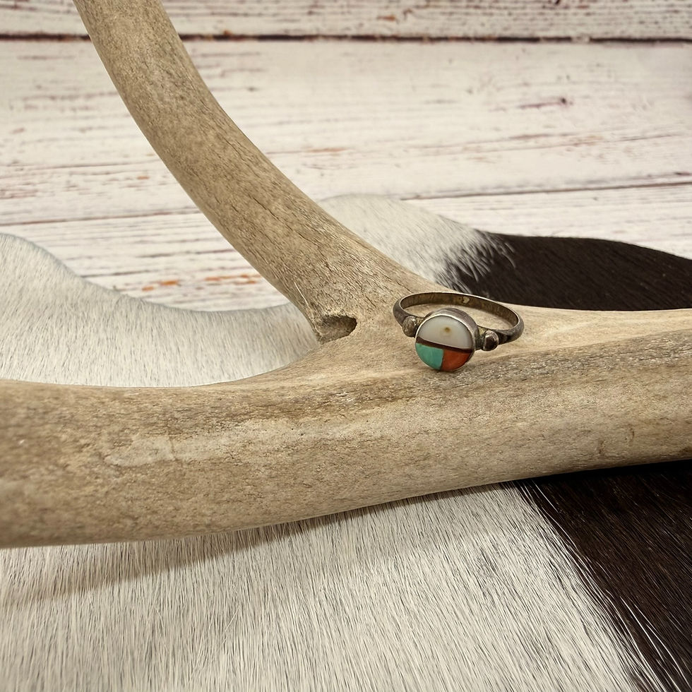Thumbnail: Zuni Sunface Ring Size 4