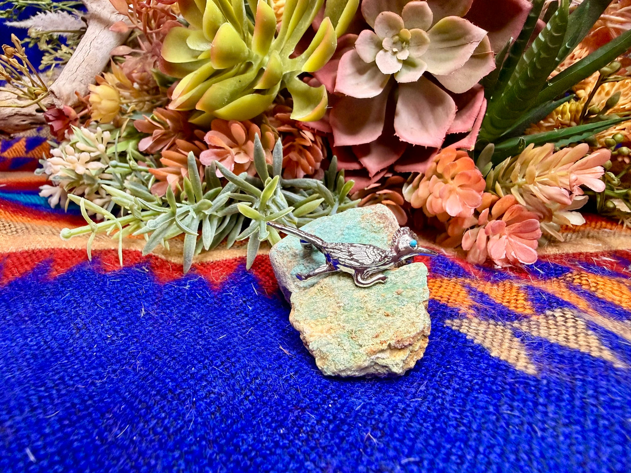 Roadrunner Brooch Nickel Silver