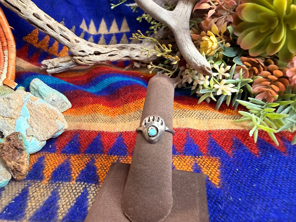 Thumbnail: Small Bear Paw Ring Size 6