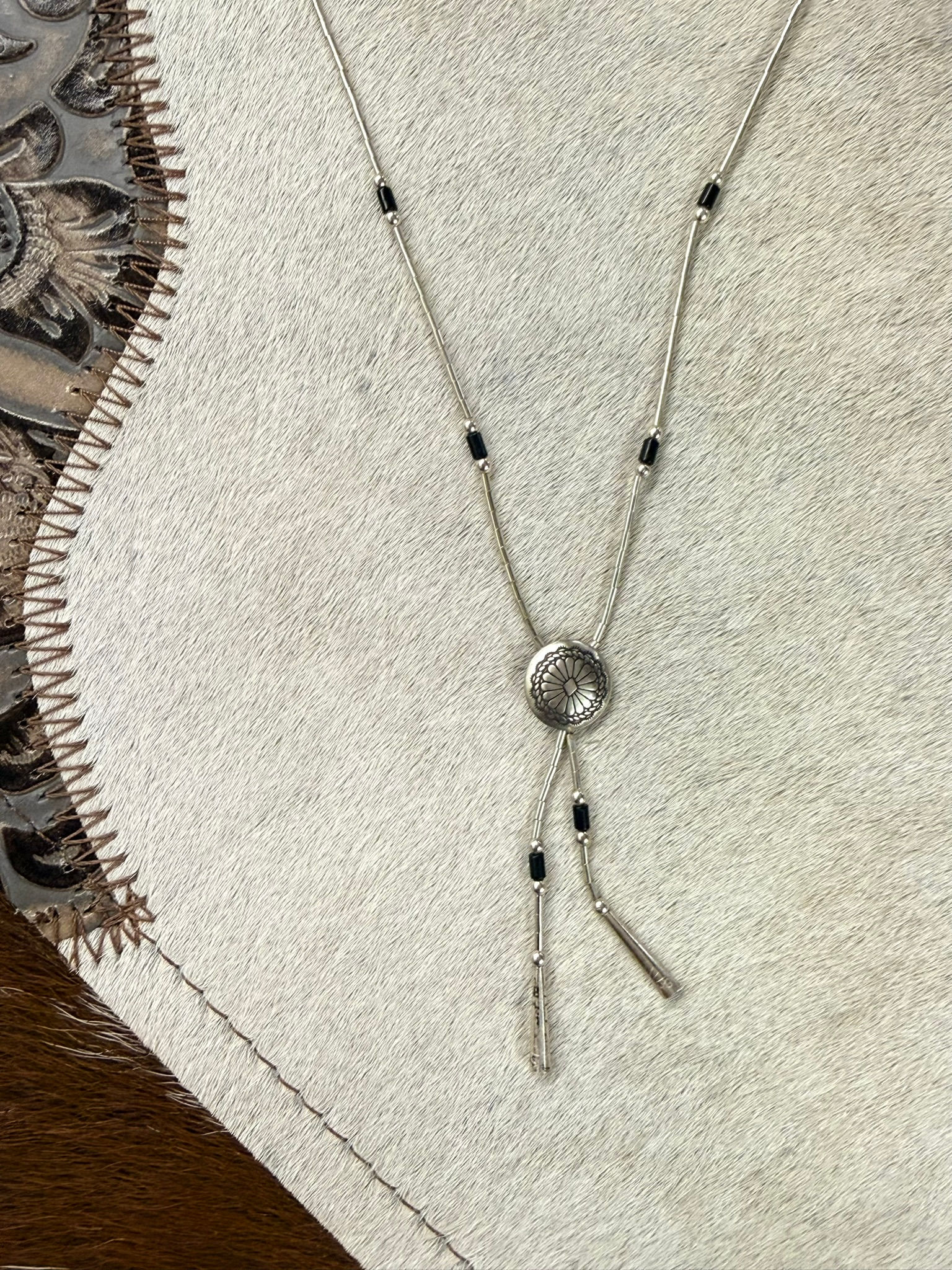 Small Concho Liquid Silver
