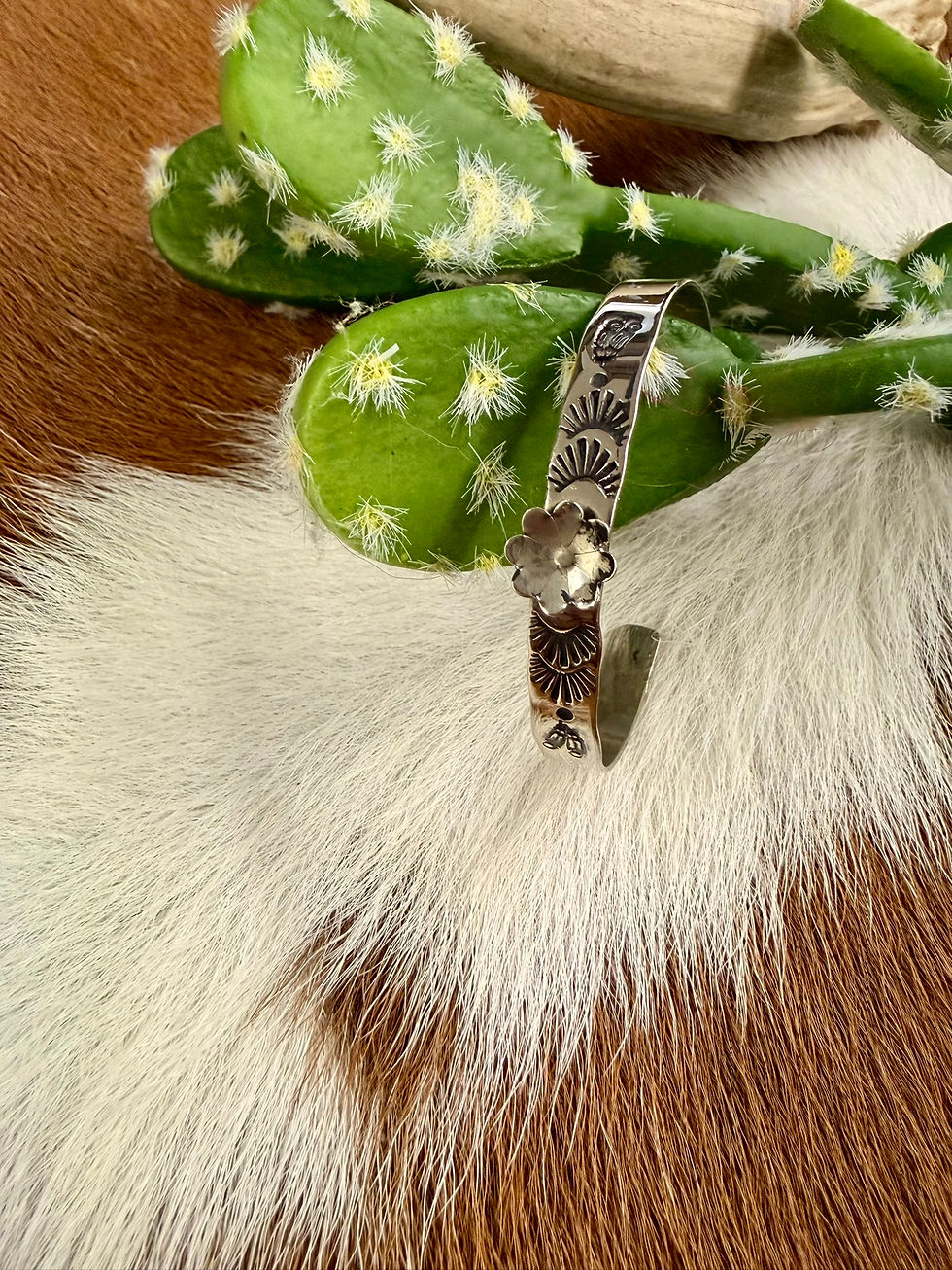 Thumbnail: Baby/Toddler Floral Stamped Cuff Size 4.75