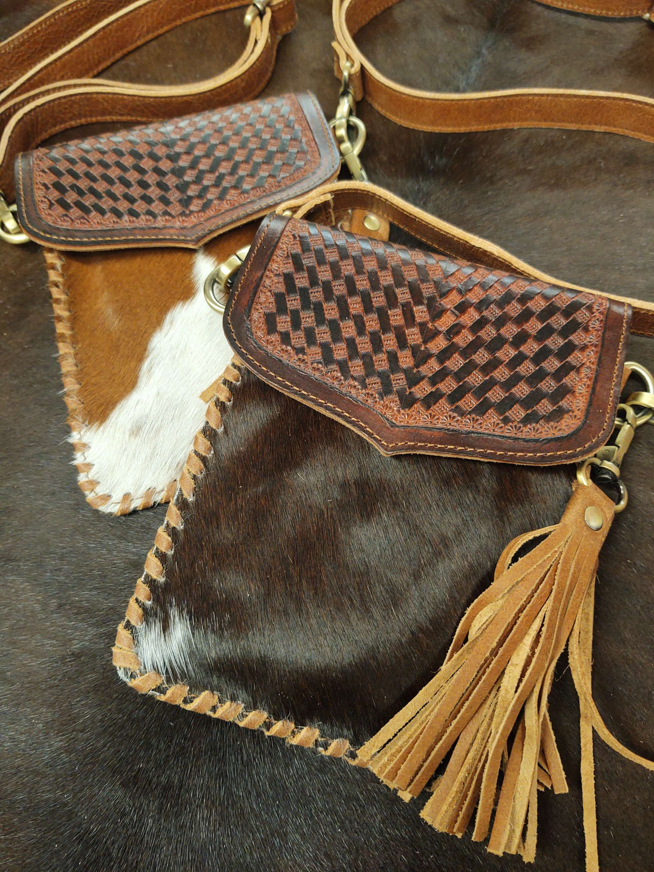 Tooled Leather Crossbody