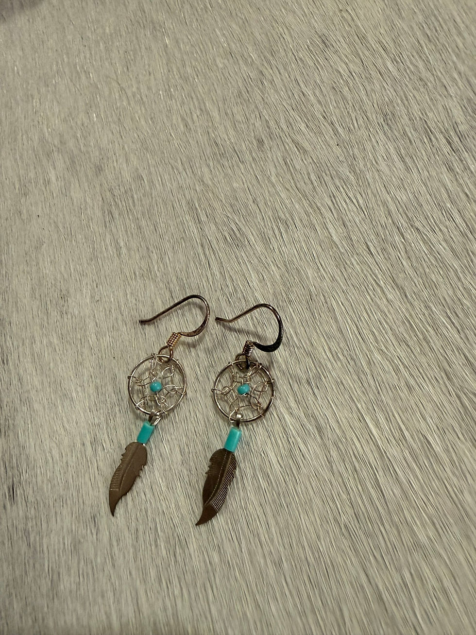 Thumbnail: Small Dreamcatcher Dangle Earrings