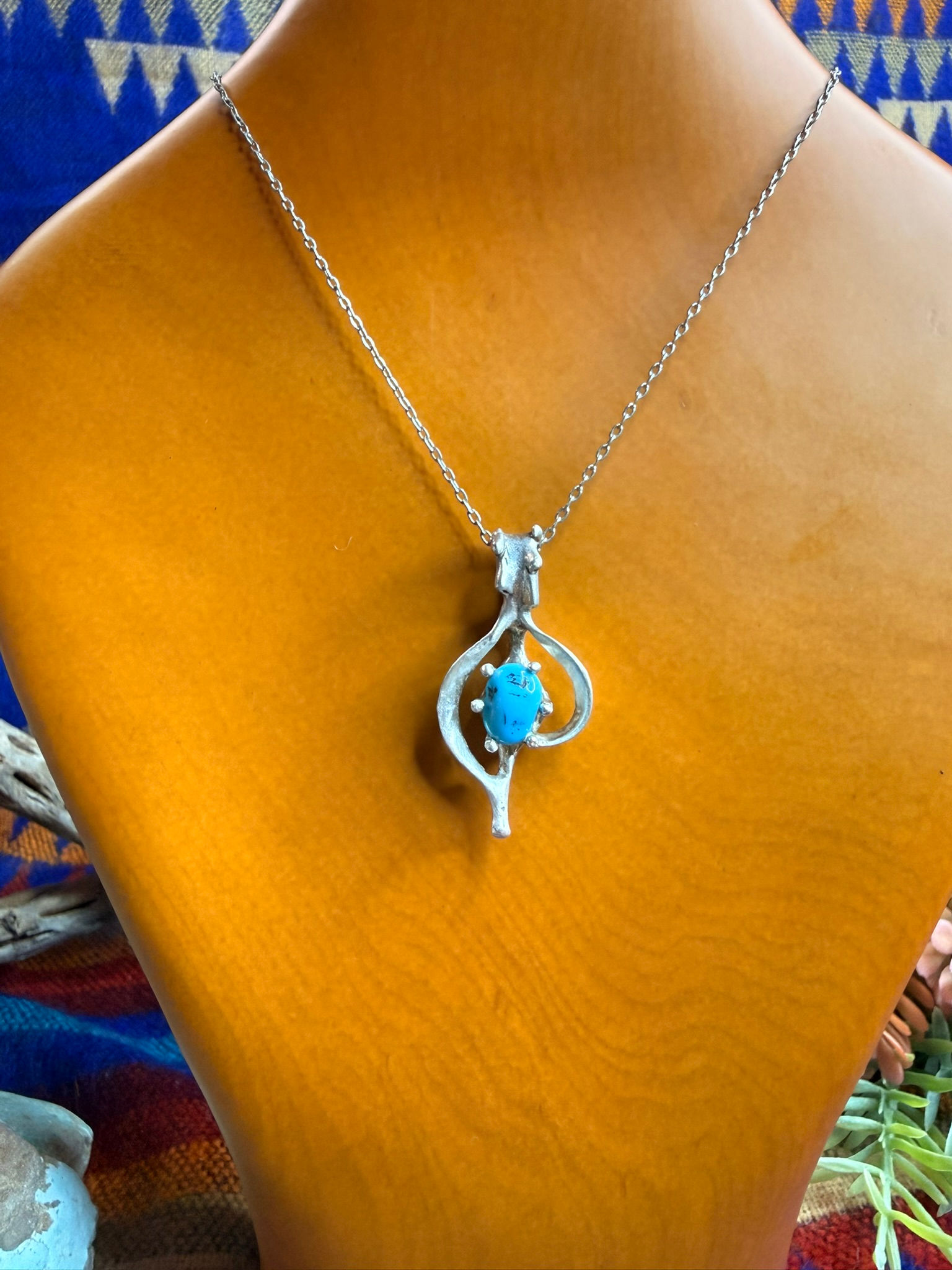 Taxco Mexico Small Turquoise Necklace