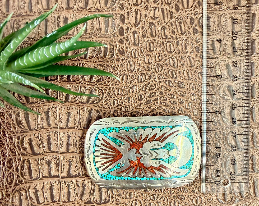 Thumbnail: Peyote Bird Inlay Buckle 