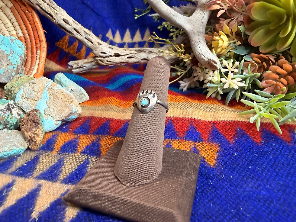 Thumbnail: Small Bear Paw Ring Size 6