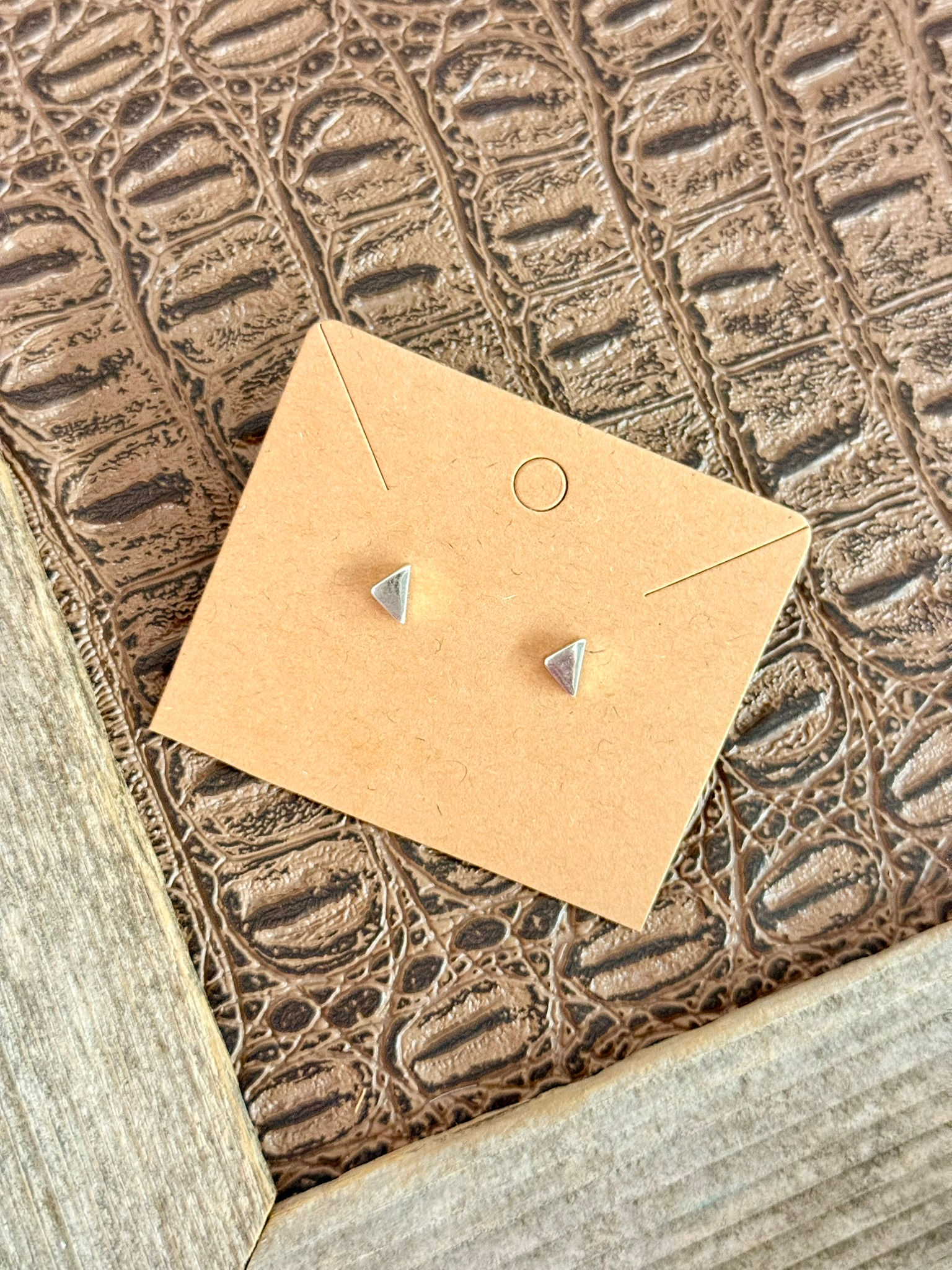 Triangle Stud Sterling Silver Earrings