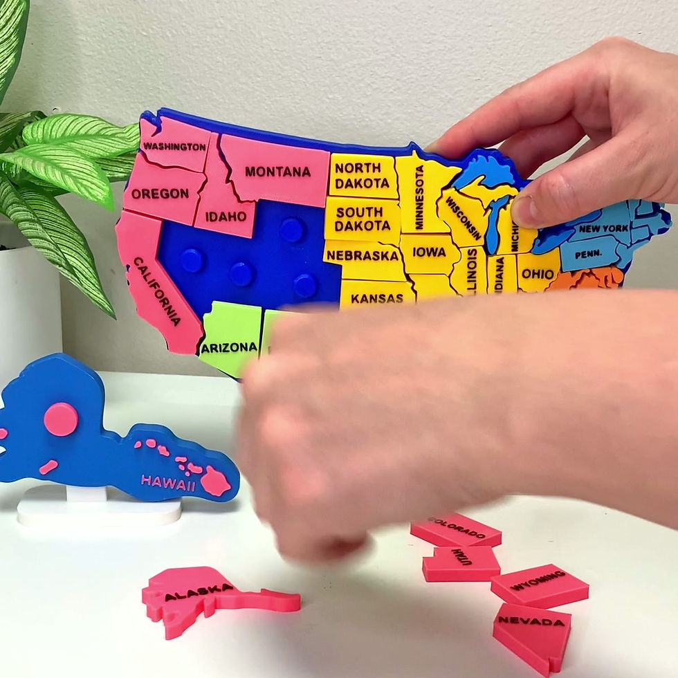 Thumbnail: Regional US Map Puzzle, Model – Hands-On Geography Learning Tool - 50State