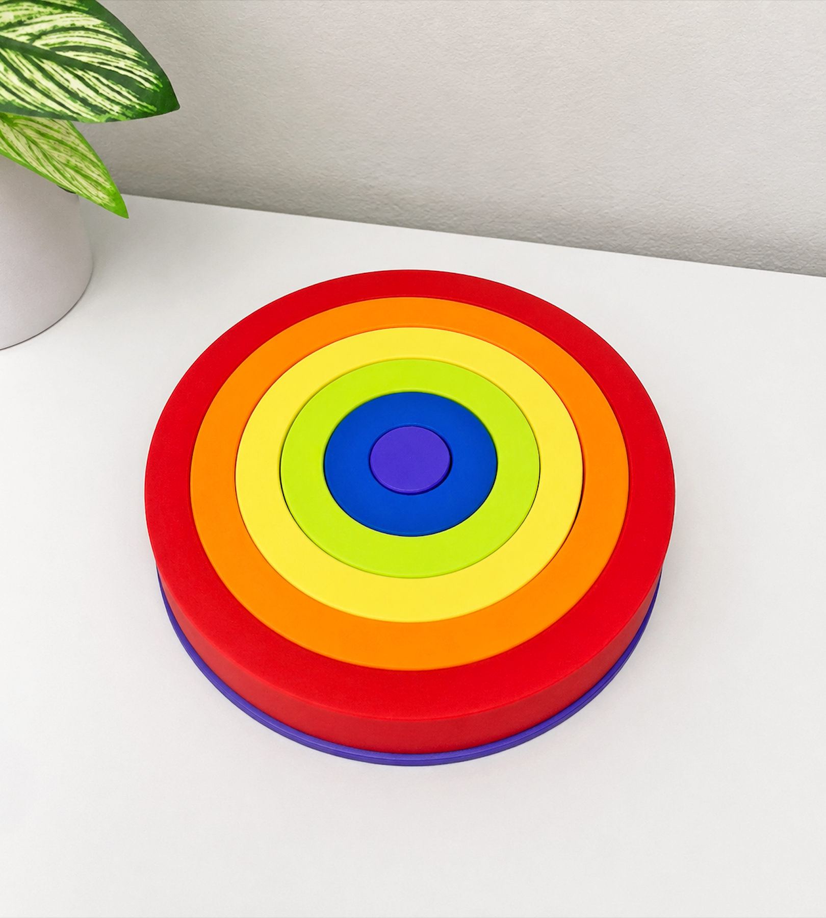 Rainbow Round Stacker Puzzle β Hands-On Learning Tool