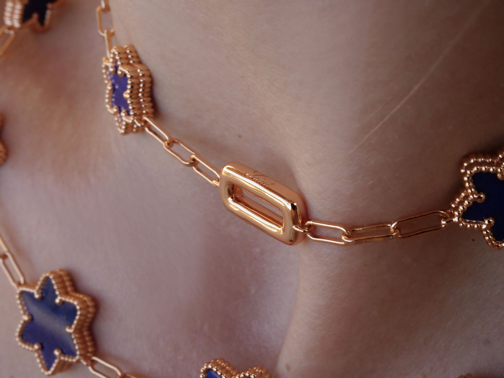 Thumbnail: David Necklace Choker in Rose Gold & Lapis Lazuli