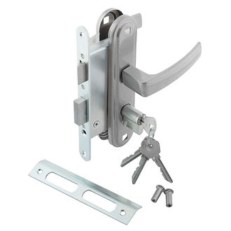 Door lock assembly with bolts and keys o
