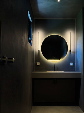 Salle d'eau bleu nuit