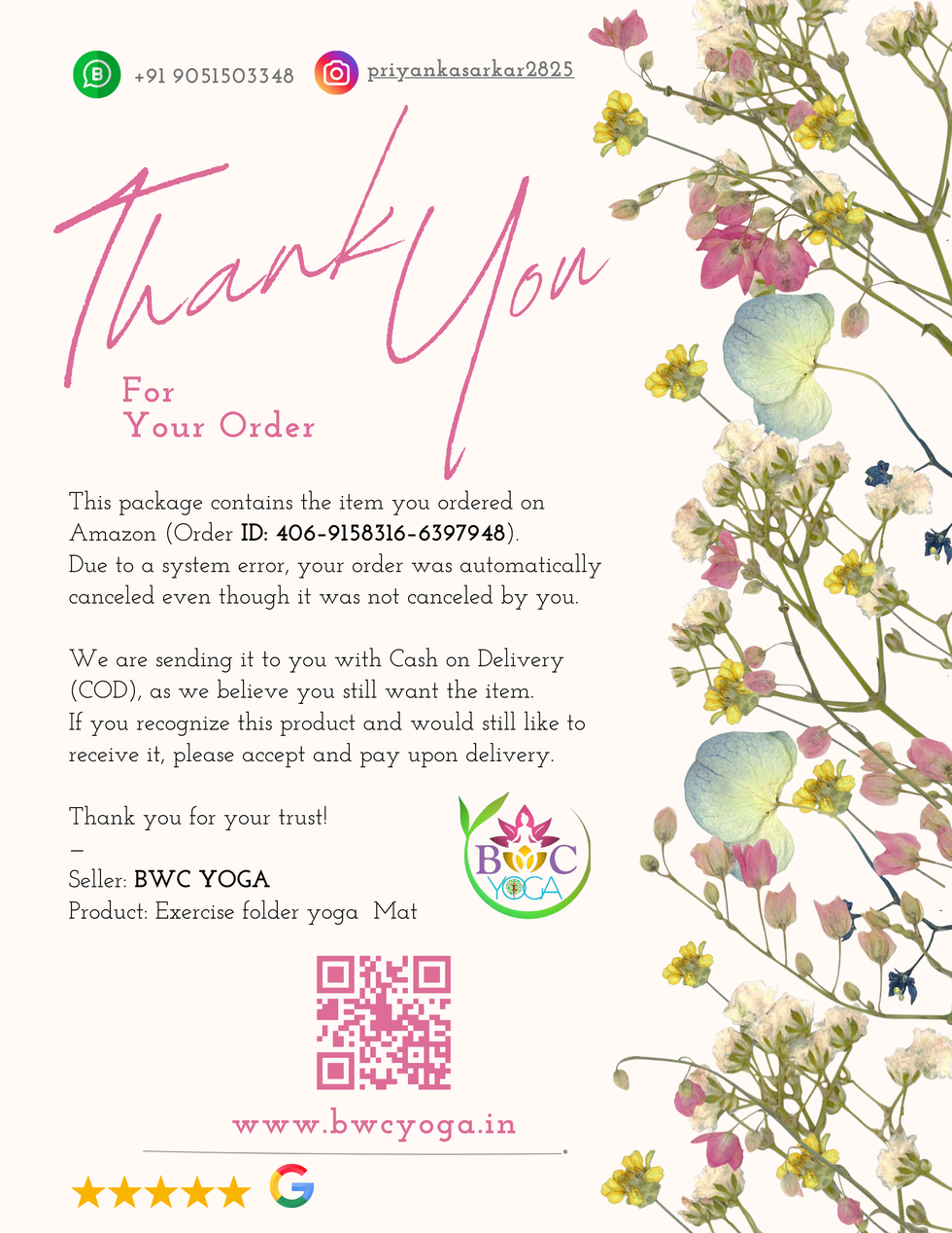 Modern Elegant Thank You Letter