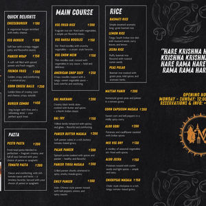 Menu Design