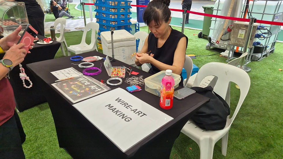 Wire Art Making Singapore for schools, corporate events and celebrations, giving guests a hands-on activity to create their own wire art.