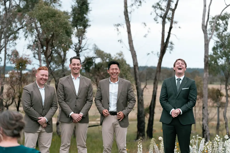ceremony boys laughing