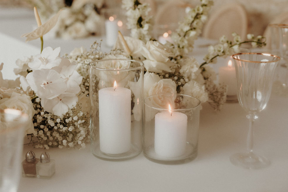 Miniature : Glass vases & Pillar candles