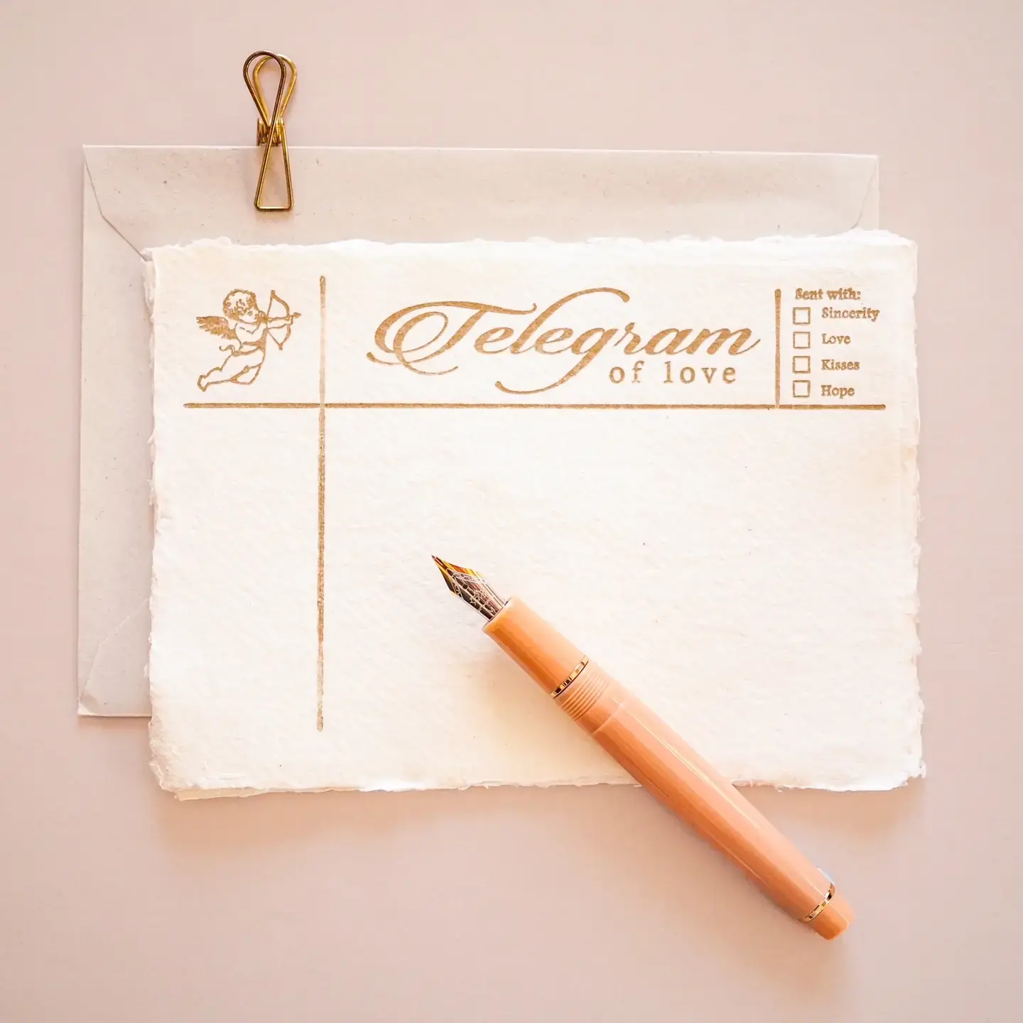 Telegram of Love Letterpress Notecard