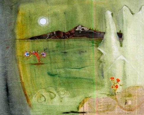Antartica
Oil collage on canvas
34"x24", 2002