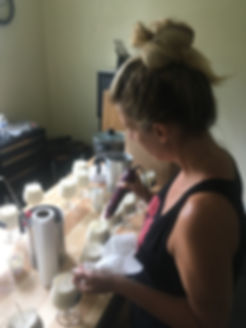 Brandy finshing candles