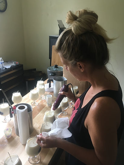 Brandy finshing candles