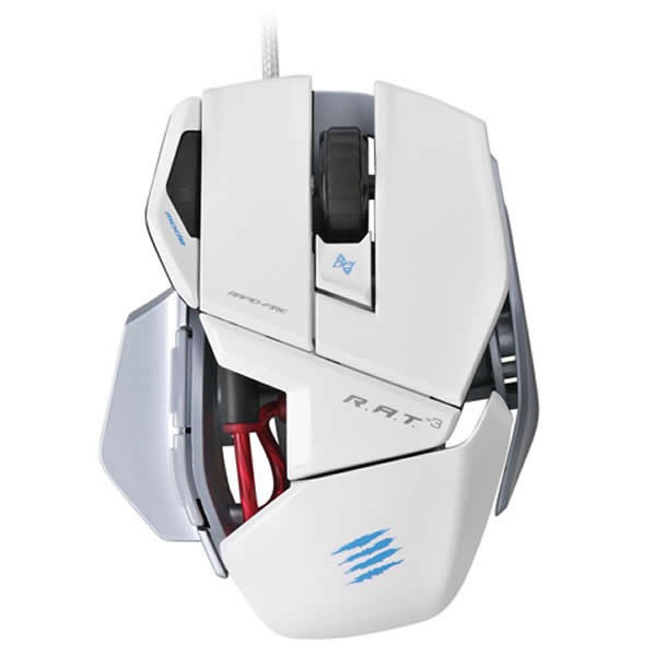 Ratón gaming - Mad catz R.A.T. 3 Cyborg, 3500dpi, 3 botones, USB (BLANCO)