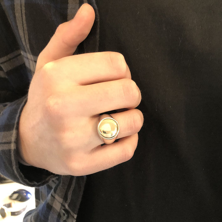 Thumbnail: Gents Faith Ring (round)  P253