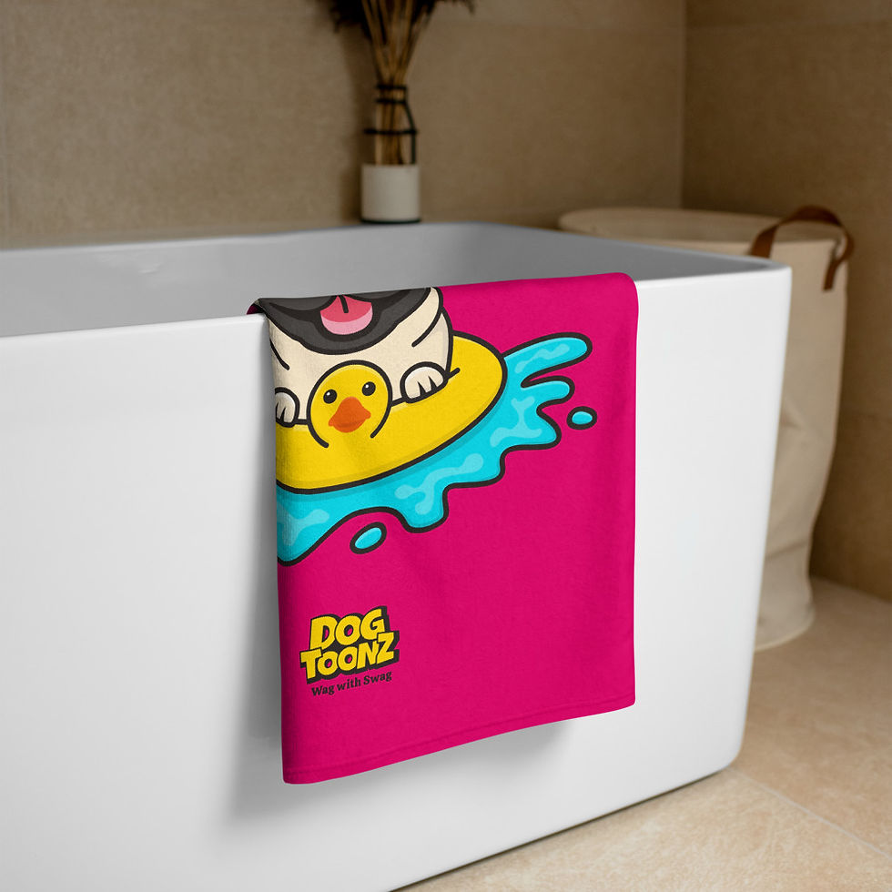 Thumbnail: Pug "Summer Vibes" Towel