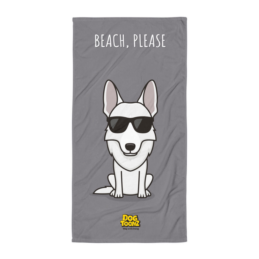 German Shepherd "Beach Please" Towel