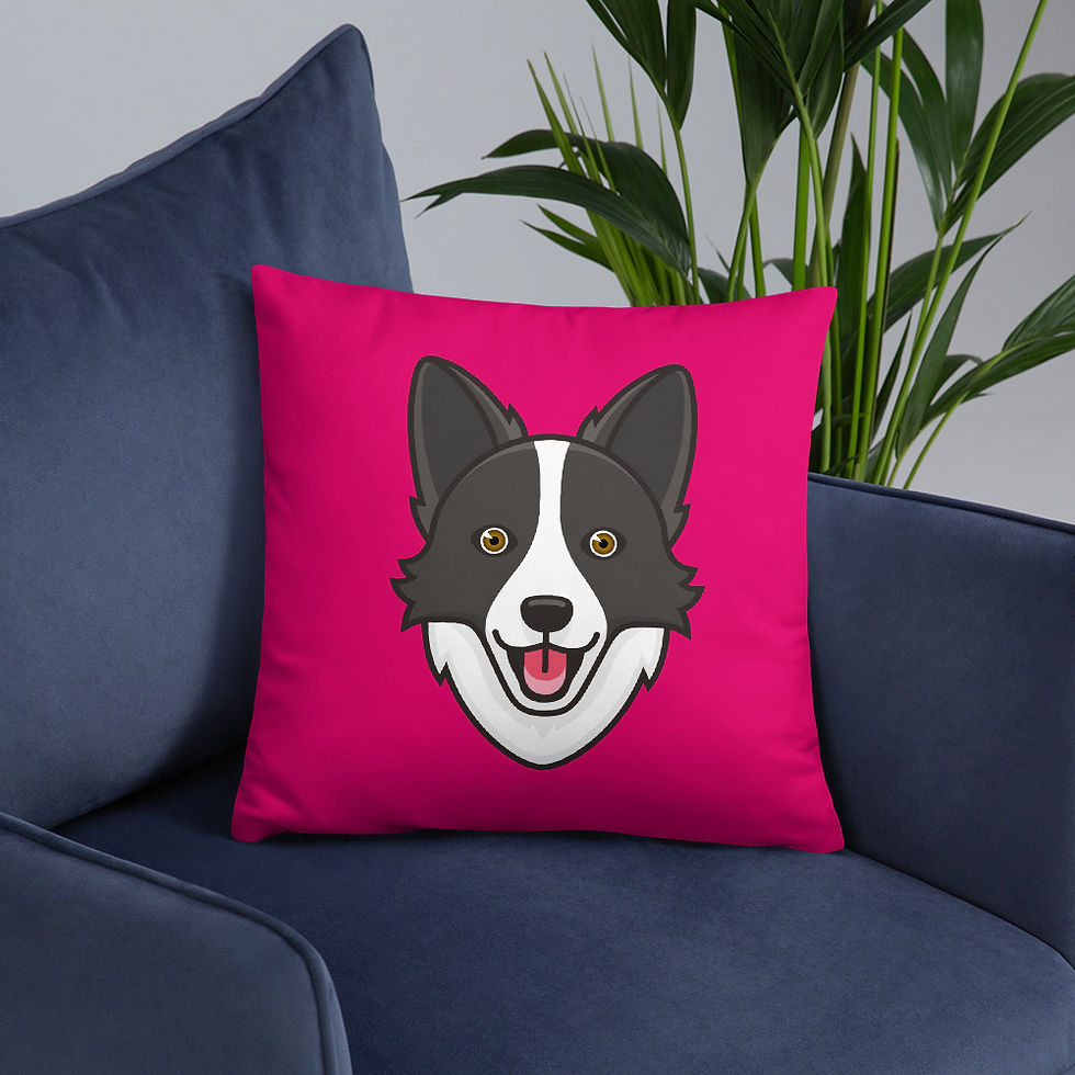 Thumbnail: Border Collie Smile Pillow Case