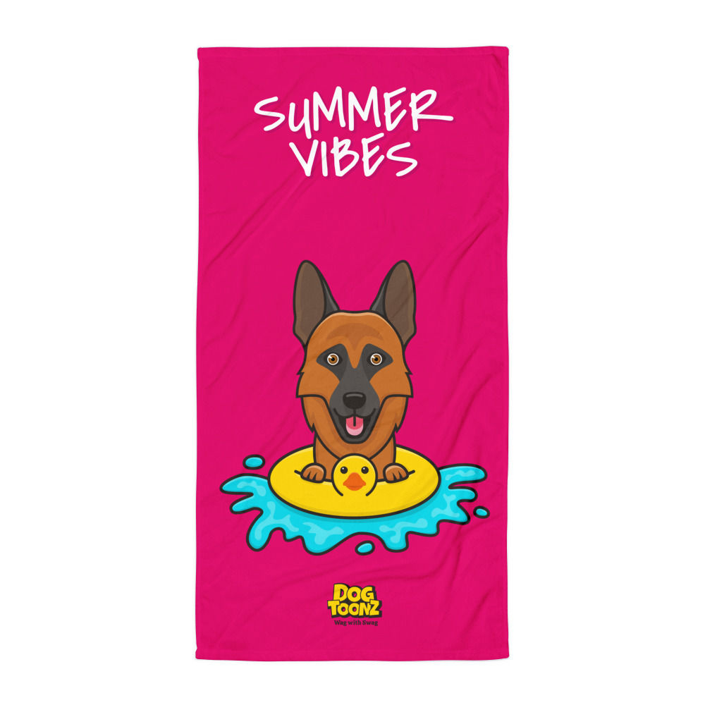 German Shepherd "Summer Vibes" Towel