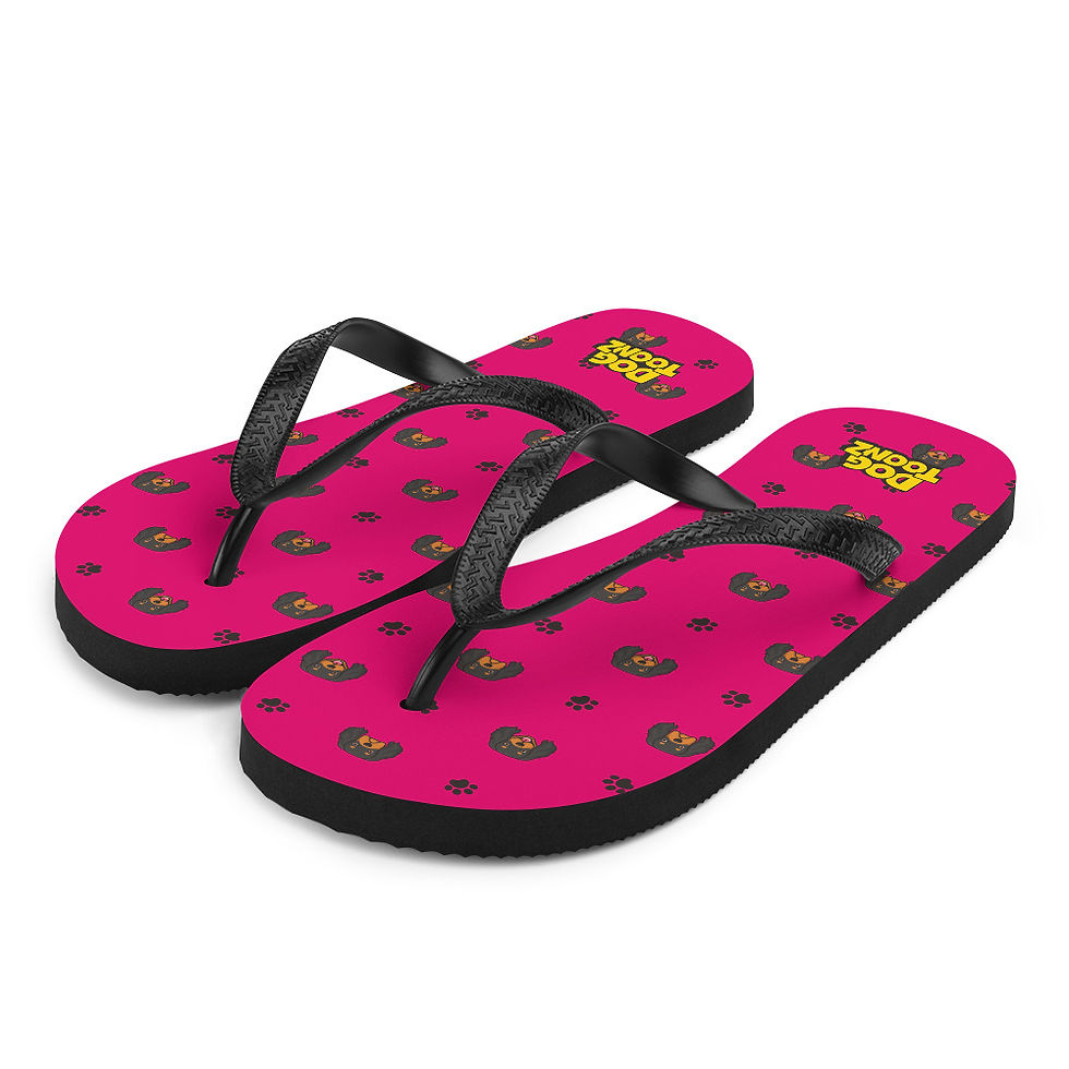 Thumbnail: Cavalier King Charles Pattern Flip Flops