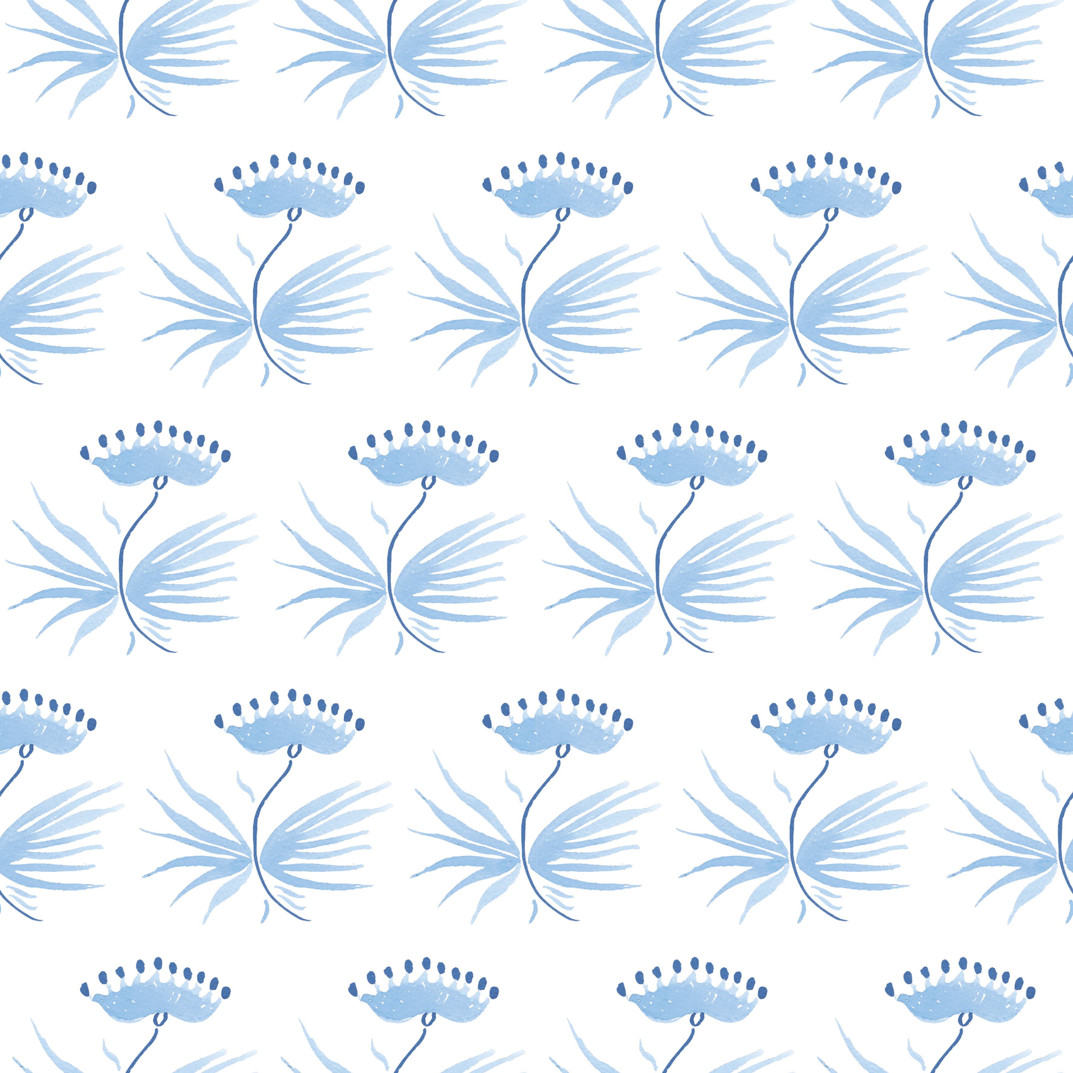 Astrid Wallpaper - Cloudy Blue & Ocean