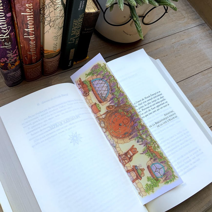 Marque-page illustré recto-verso "L'Instant Paisible"