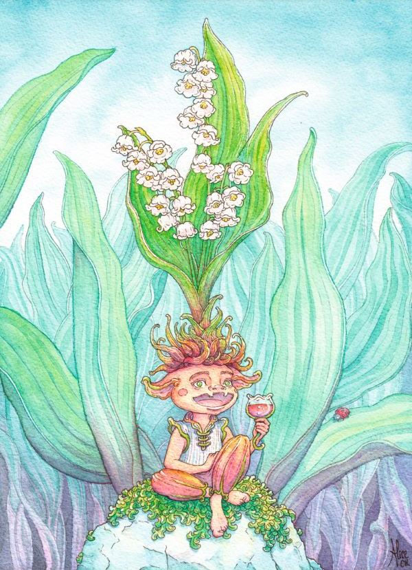 Carte illustrée "Alfie des Muguets" - format carte postale