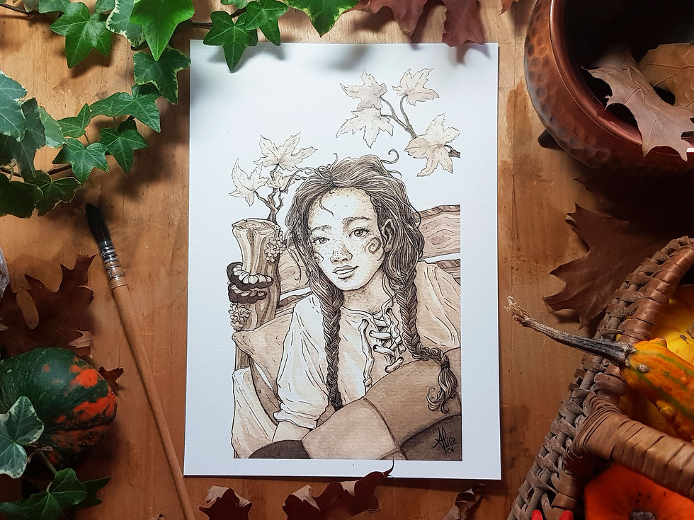 Miniature : Impression illustration A5 " Réveil Automnal "