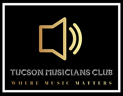 our musicians club logo with a speaker