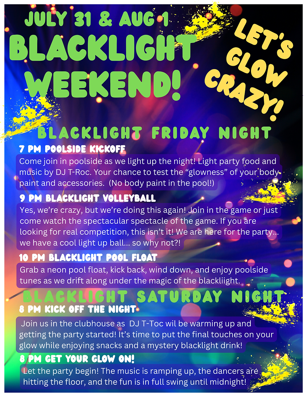 Blacklight Weekend - Let's Glow Crazy!