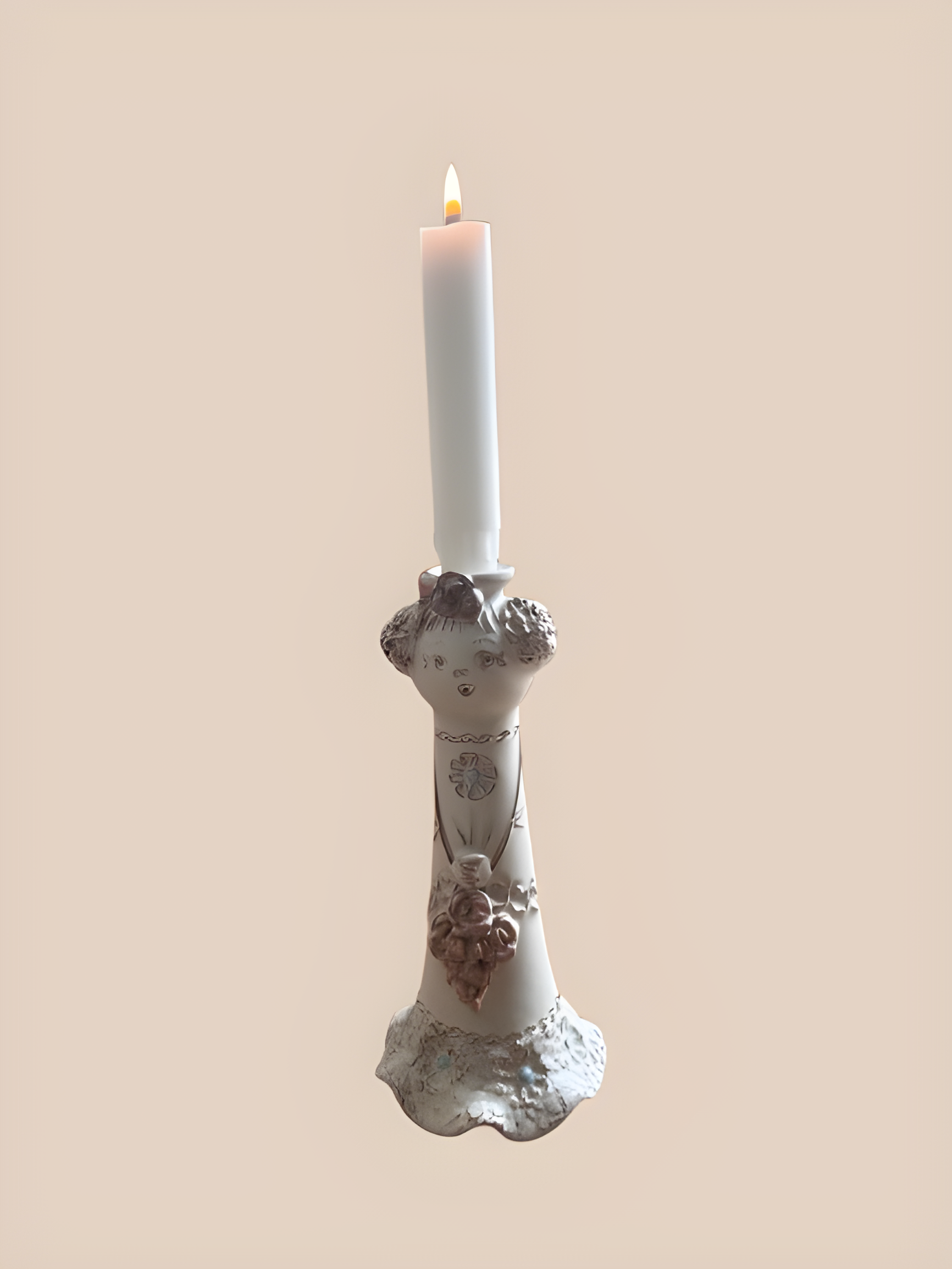 Győrbíró Enikő ceramic candlestick girl
