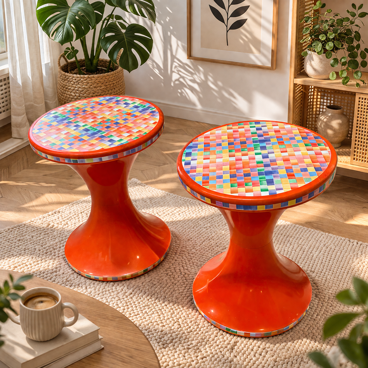 Retro Pop Pille Szék – Candy Mosaic Edition (70’s revival)