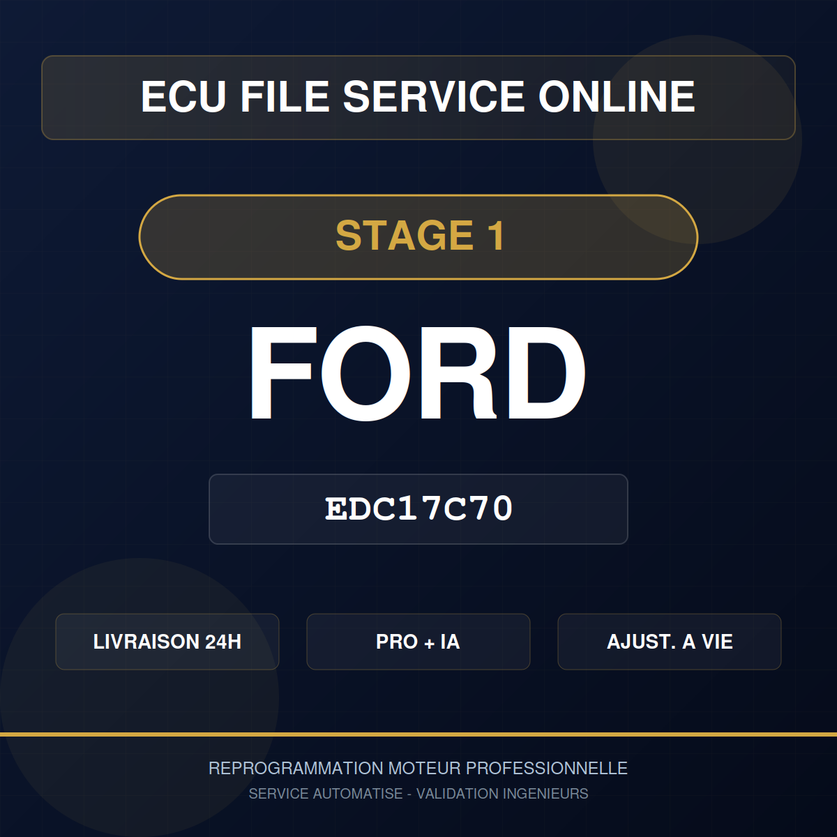 Ford EDC17C70 Stage 1 - Reprogrammation Pro