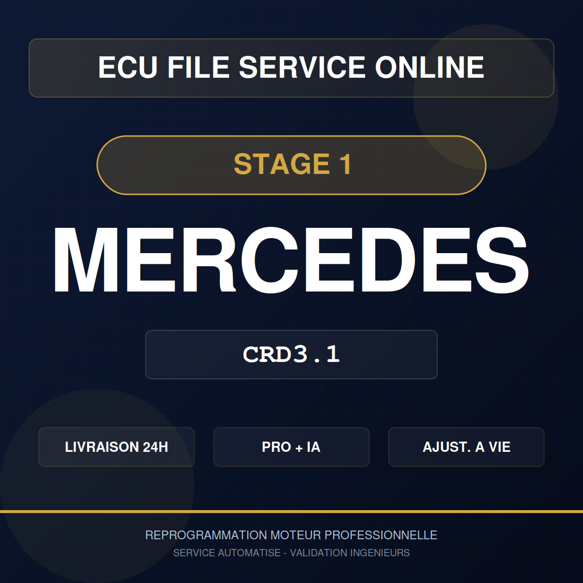Mercedes CRD3.1 Stage 1 - Reprogrammation Pro