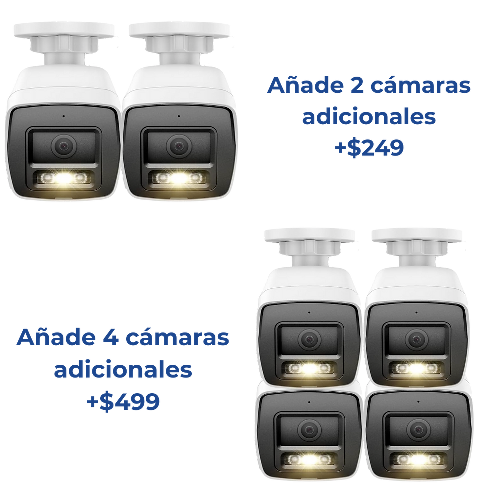 Cámaras de seguridad 1080p a color con Two-Way Audio para hablar y escuchar desde el celul